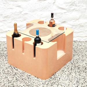 Bacco Bar Cart in Beige by Sergio Mazza for Artemide | Italian Space Age | 1960s