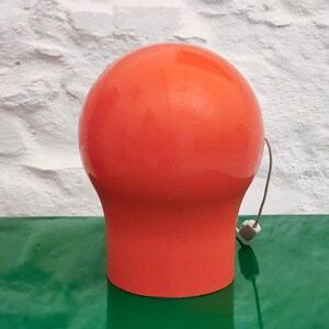 Telegono Plastic Table Lamp in Orange by Vico Magistretti for Artemide small Italian Space Age 1960s image 9