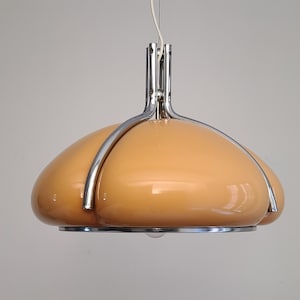 Quadrifoglio Pendellampe in Rosa von Gae Aulenti für Guzzini | Italienisches Space Age | 1970er Jahre