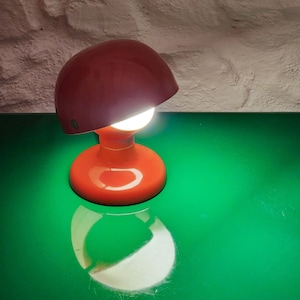 Jucker Table Lamp in Red by Tobia Scarpa for Flos | Italian Space Age | 1960s