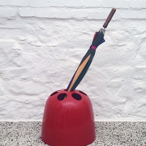 Dedalo Umbrella Stand in Red by Emma Gismondi Schweinberger for Artemide | Italian Space Age | 1960s