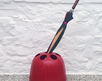 Red Dedalo Umbrella Stand by Emma Gismondi Schweinberger for Artemide | Italian Space Age | 1960s