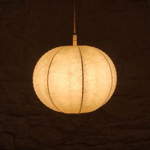 Resin Cocoon Hanging Lamp by Tobia Scarpa for Flos | Italian Midcentury Modern | Space Age | 1960s
