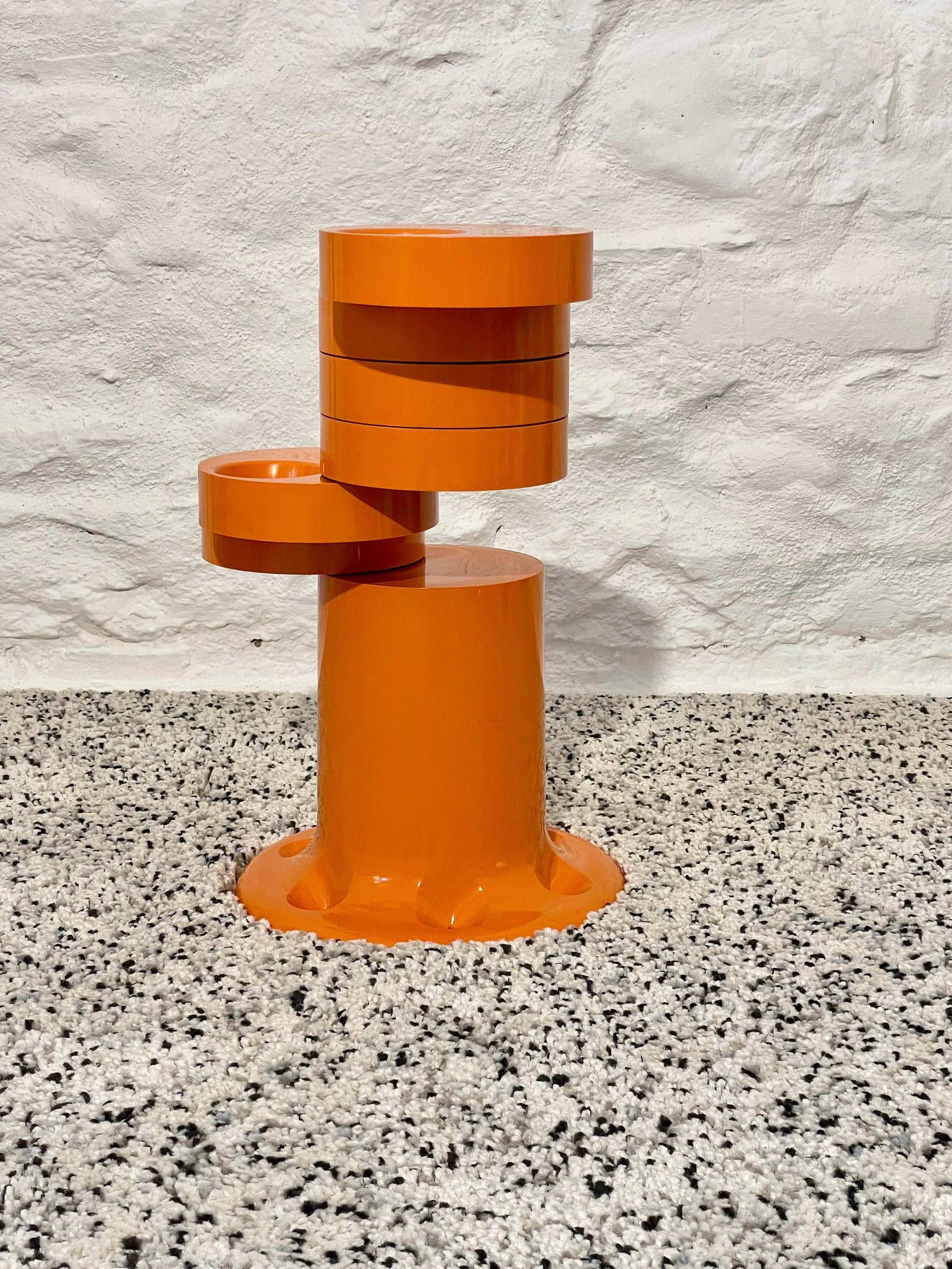 Castelli プラヴィウム アンブレラスタンド　1968' Rare Orange Pluvium Umbrella Stand Holder by Giancarlo