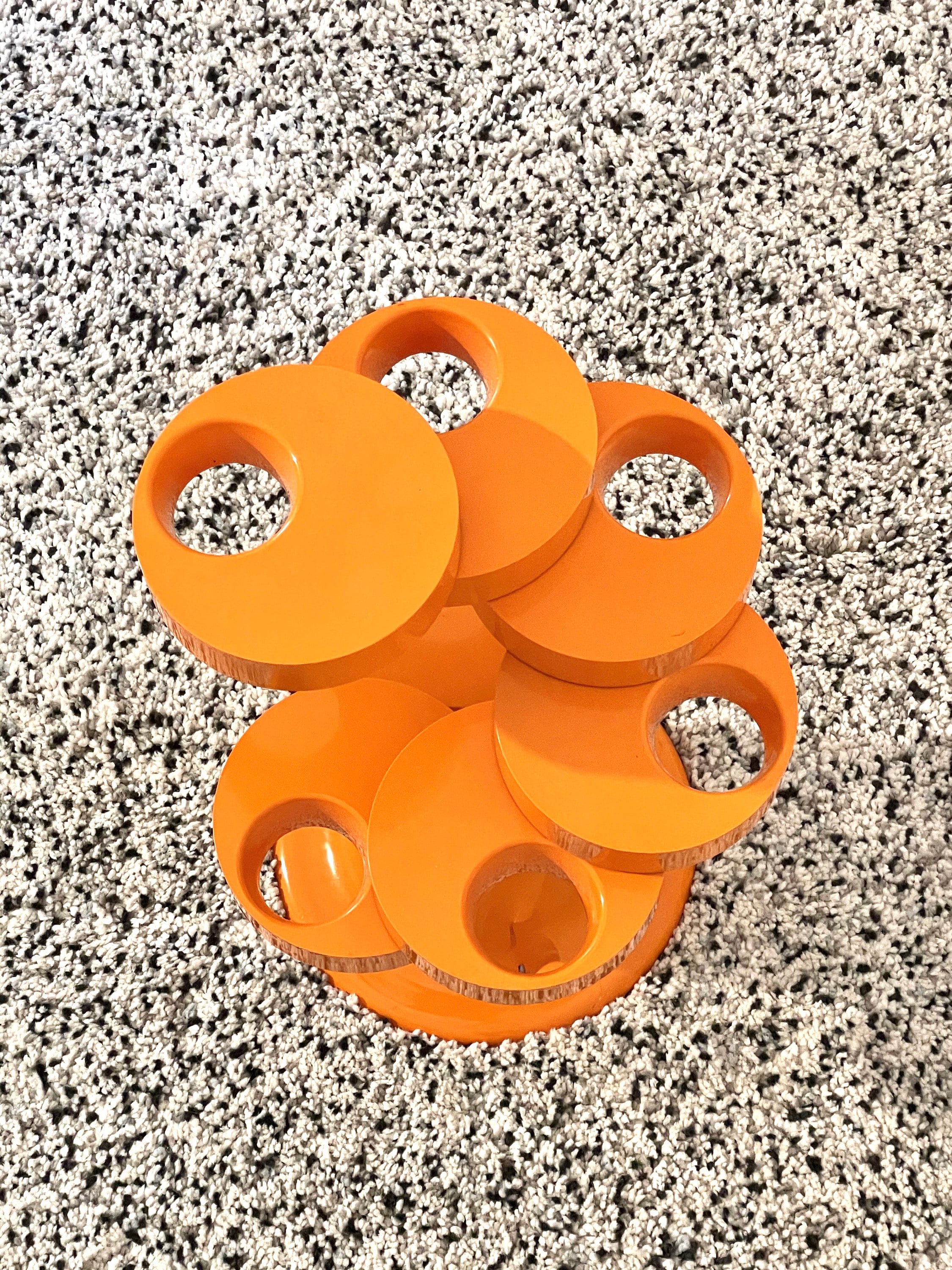Rare Orange Pluvium Umbrella Stand Holder by Giancarlo
