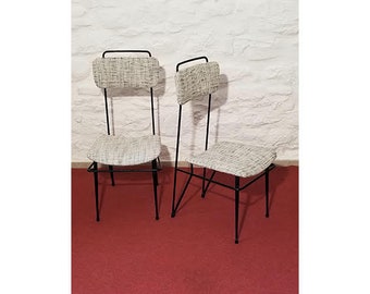 Vintage Bouclè Dining Chairs in the Style of Studio BBPR | Italian Midcentury Modern | 1950s