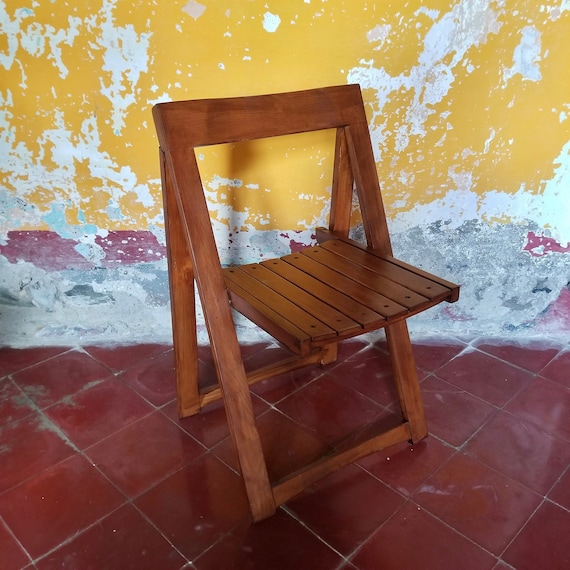 Wooden Folding Chair by Aldo Jacober for Alberto Bazzani Italian Midcentury Modern 1960s 2 Available Etsy