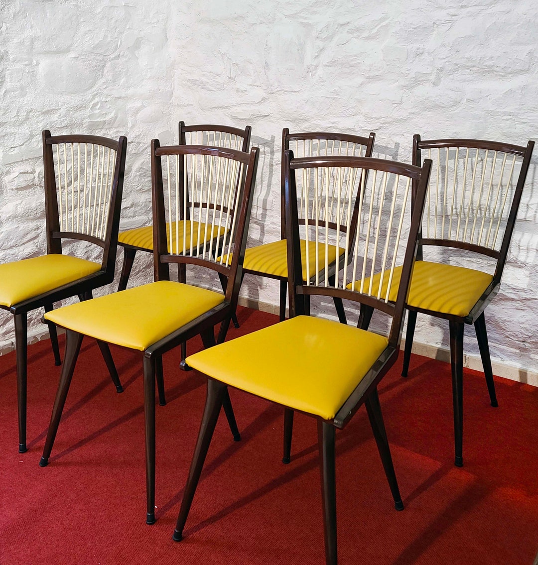 Vintage Italian Dining Chairs Midcentury Modern Atomic Etsy