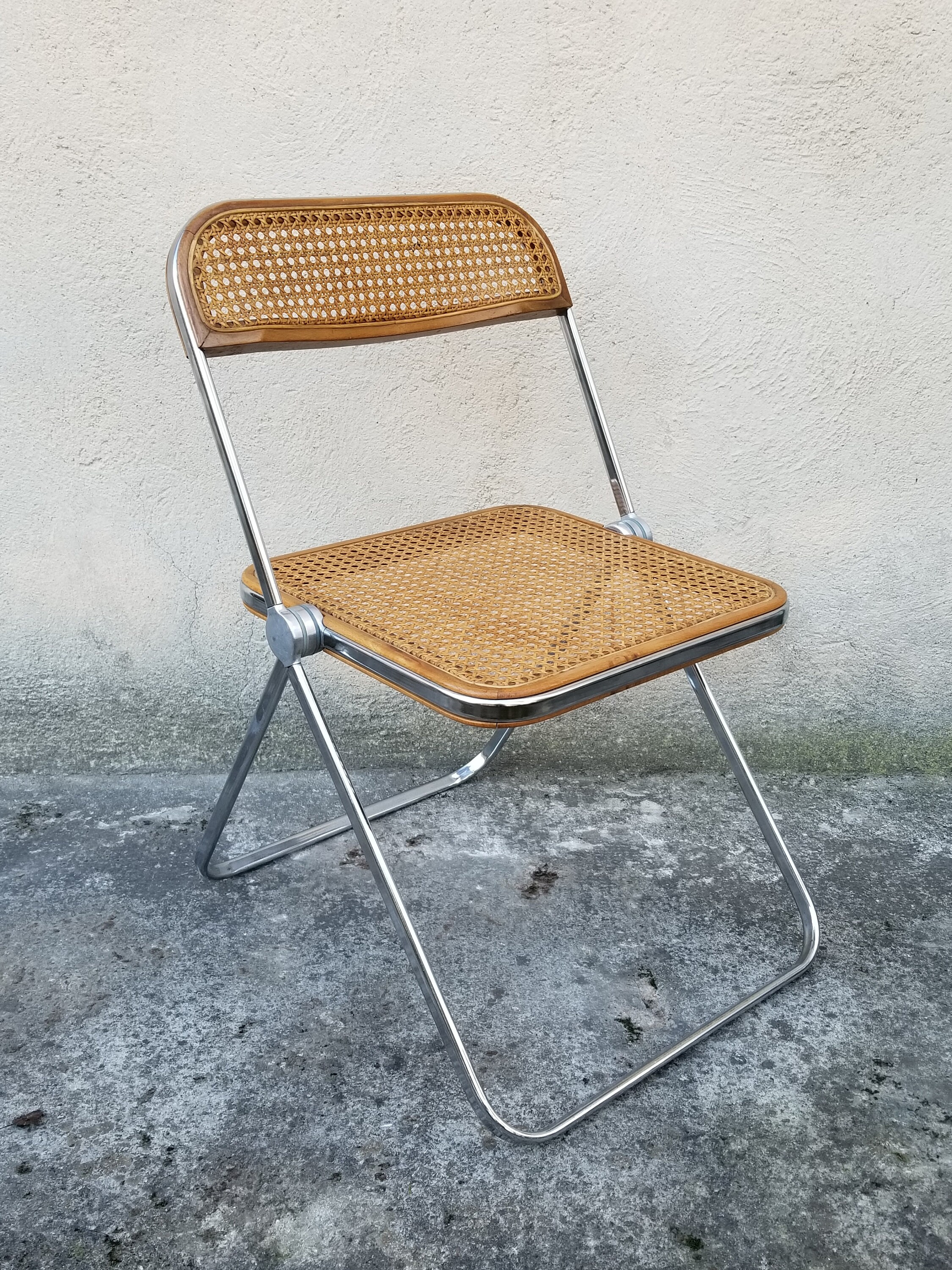 RARE Vintage Plia Cane Folding Chairs by Giancarlo Piretti for Etsy