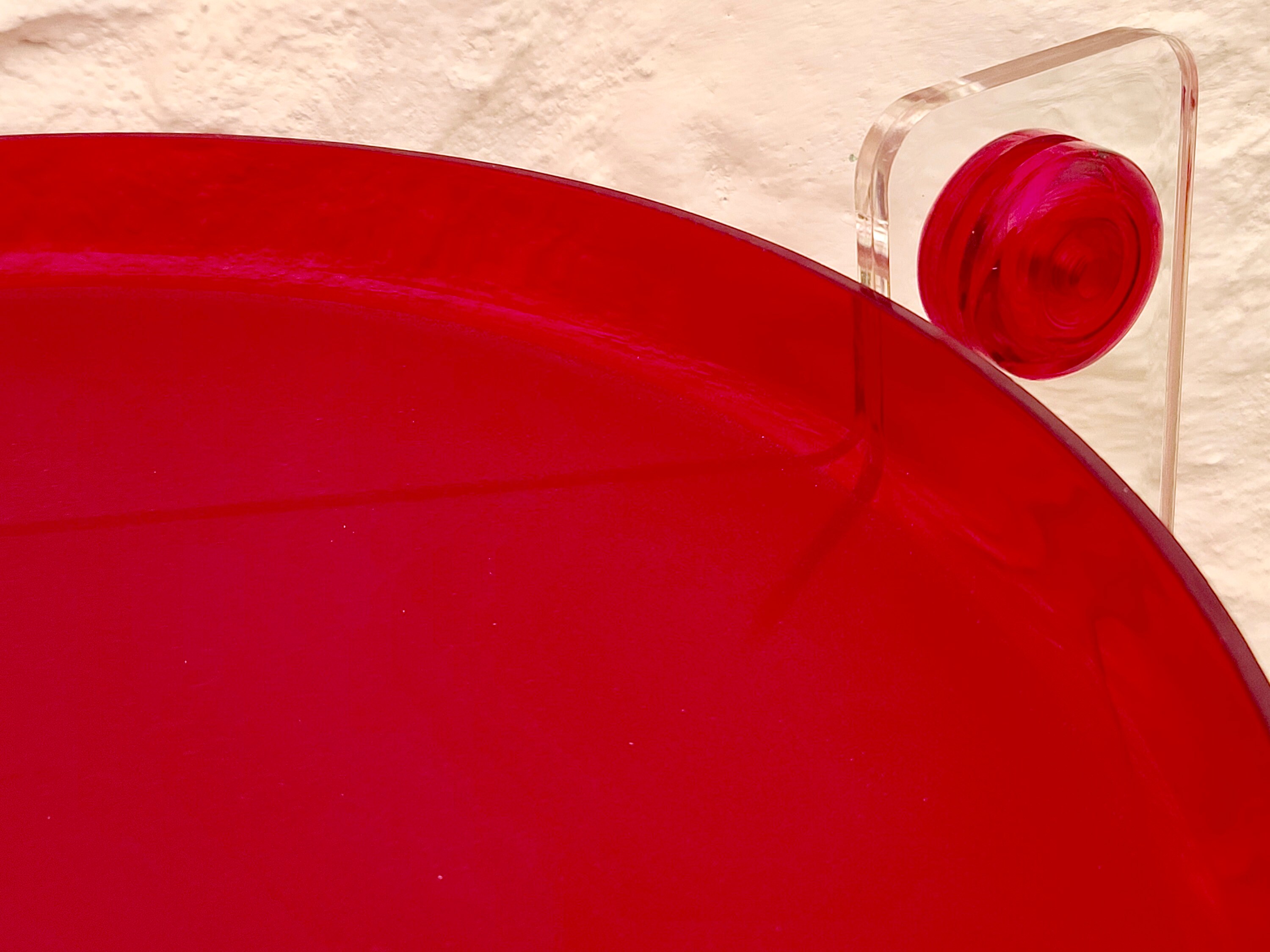 Red Clear Plastic Bar Cart Drinks Trolley Table by Luigi Etsy