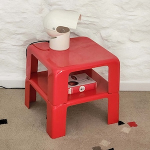 Gatti Nesting Fiberglass Tables in Red by Mario Bellini for C&B Italia | Italian Space Age | 1960s