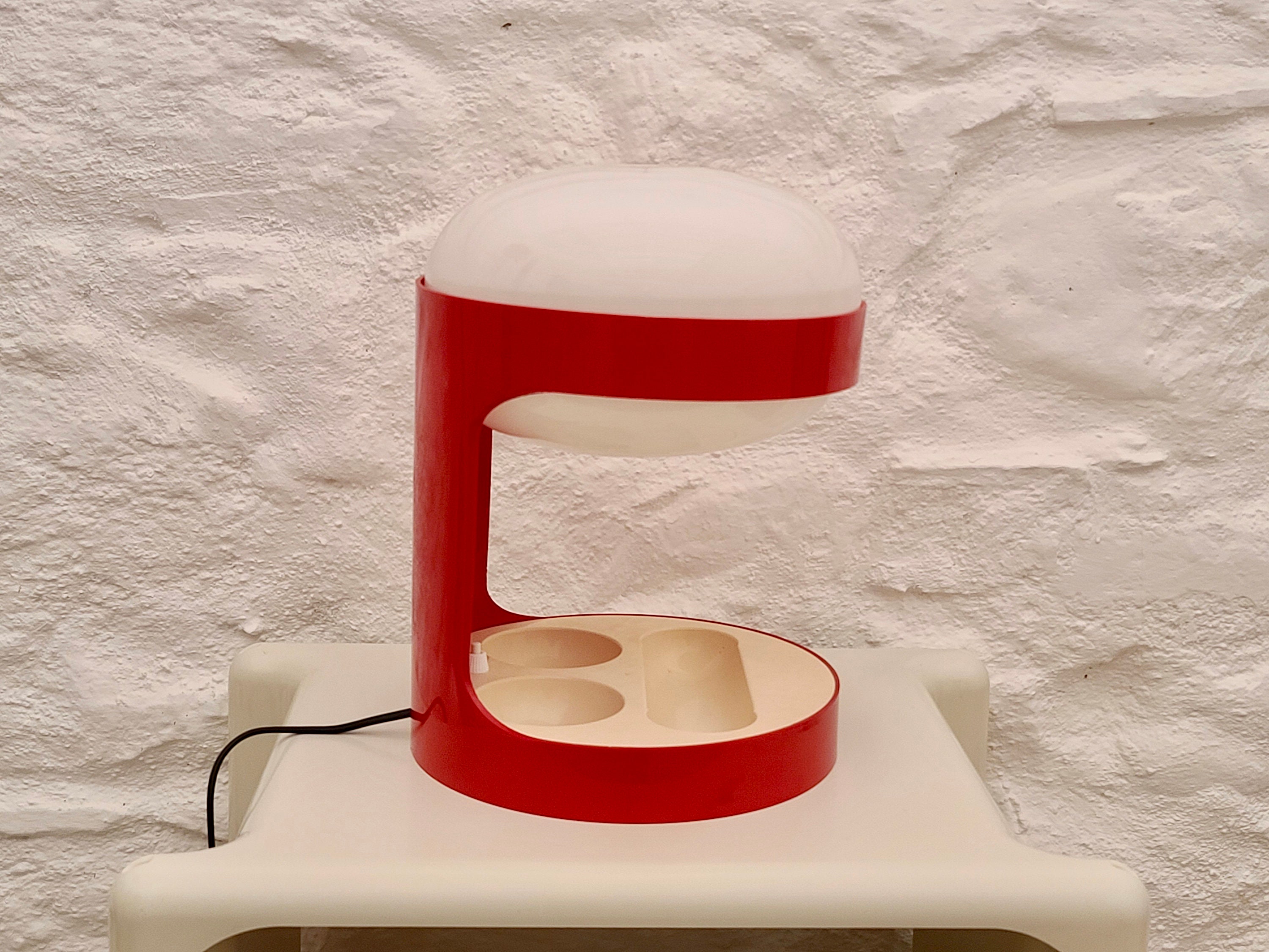 KD29 Plastic Table Lamp in Red by Joe Colombo for Kartell KD29 Plastic Table Lamp in Red by Joe Colombo for Kartell
