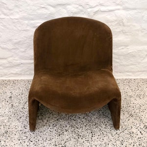 ALKY Lounge Chair in Brown Corduroy by Giancarlo Piretti for Anonima Castelli Italian Space Age 1970s image 5