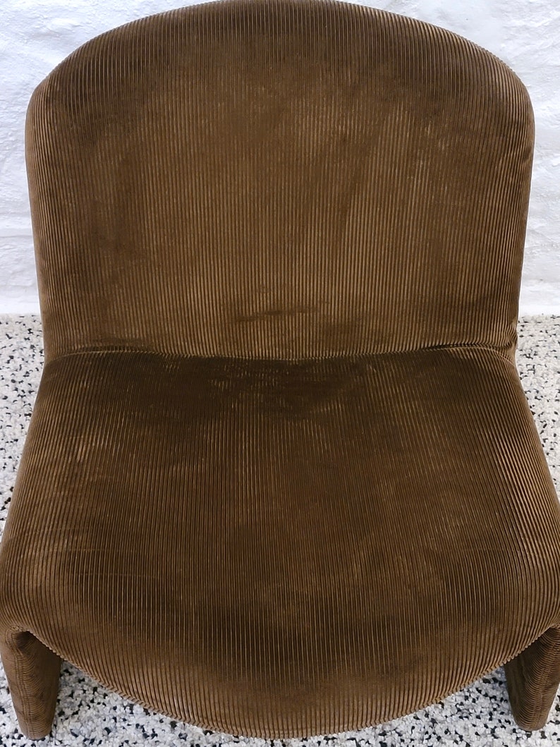 ALKY Lounge Chair in Brown Corduroy by Giancarlo Piretti for Anonima Castelli Italian Space Age 1970s image 4