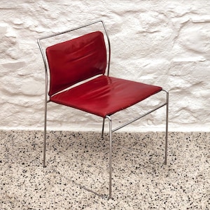 Tulu Chair in Red Leather by Kazuhide Takahama for Simon | Italian Space Age | 1960s