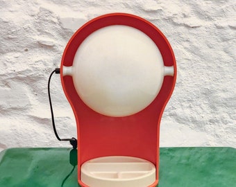 Telegono Plastic Table Lamp in Orange by Vico Magistretti for Artemide | Italian Space Age | 1960s
