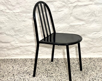 No. 222 Metal Stackable Dining Chairs in Black by Robert Mallet-Stevens | Bauhaus | Set of 2 (4 available)