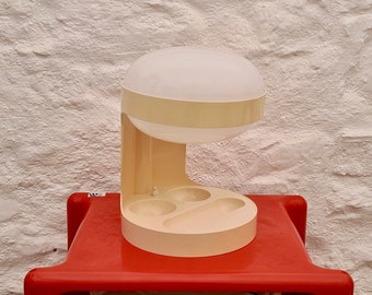 KD29 Plastic Table Lamp in Off-White Cream by Joe Colombo for Kartell | Italian Space Age | 1960s