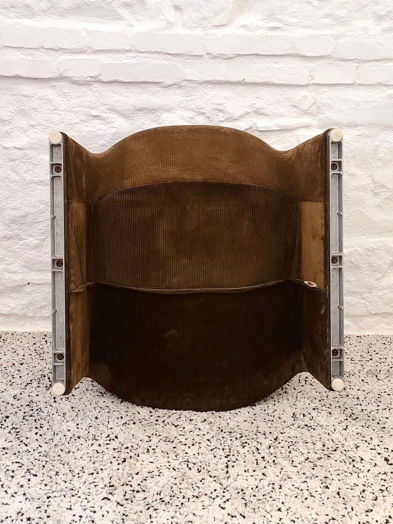 ALKY Lounge Chair in Brown Corduroy by Giancarlo Piretti for Anonima Castelli Italian Space Age 1970s image 10