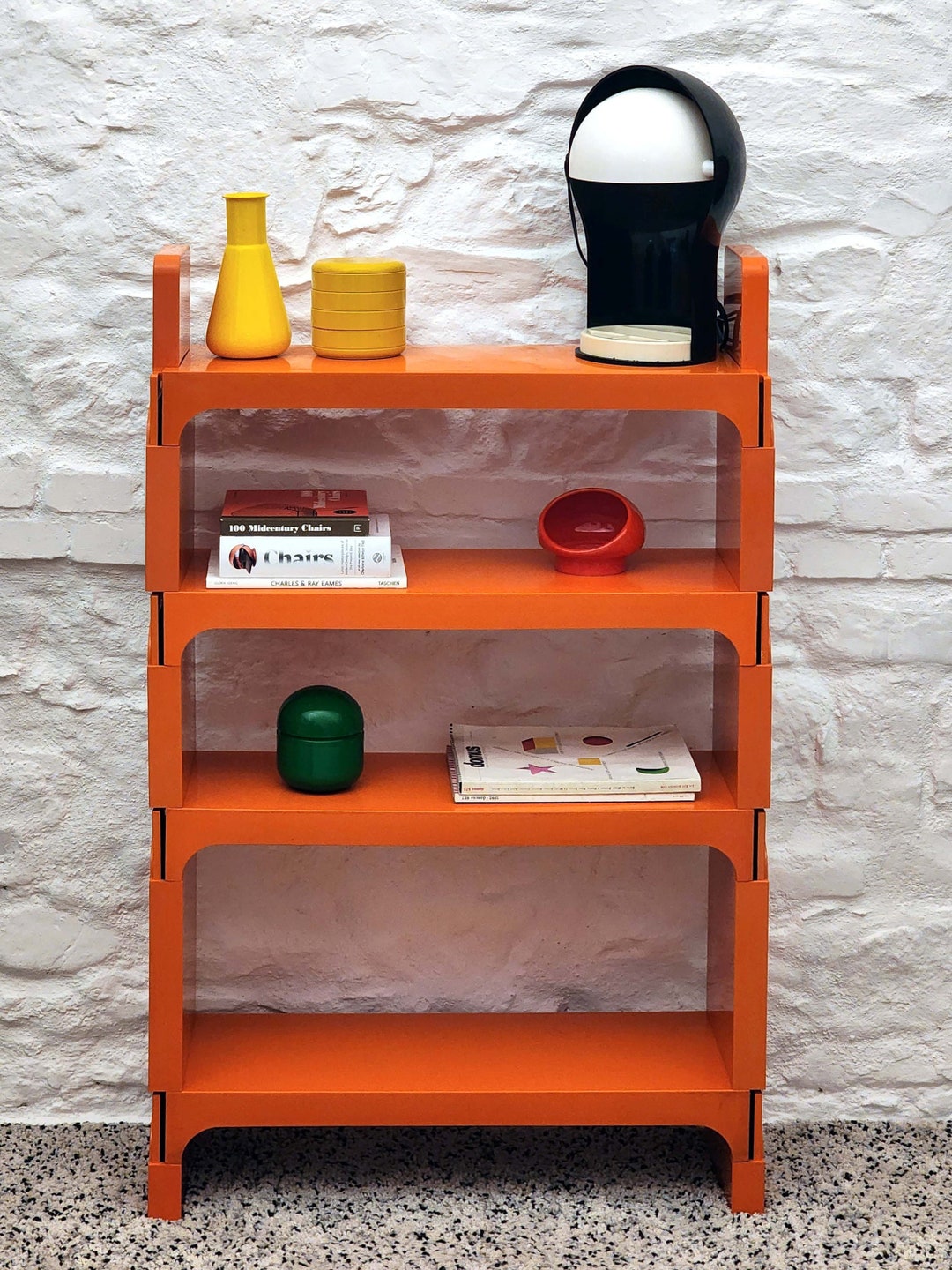 Modular Shelf System in Orange by Olaf Von Bohr for Kartell Etsy