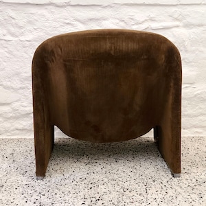 ALKY Lounge Chair in Brown Corduroy by Giancarlo Piretti for Anonima Castelli Italian Space Age 1970s image 8