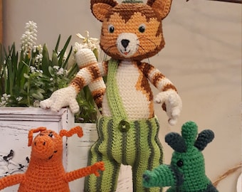 Crochet pattern Findus and 2 Mucklas