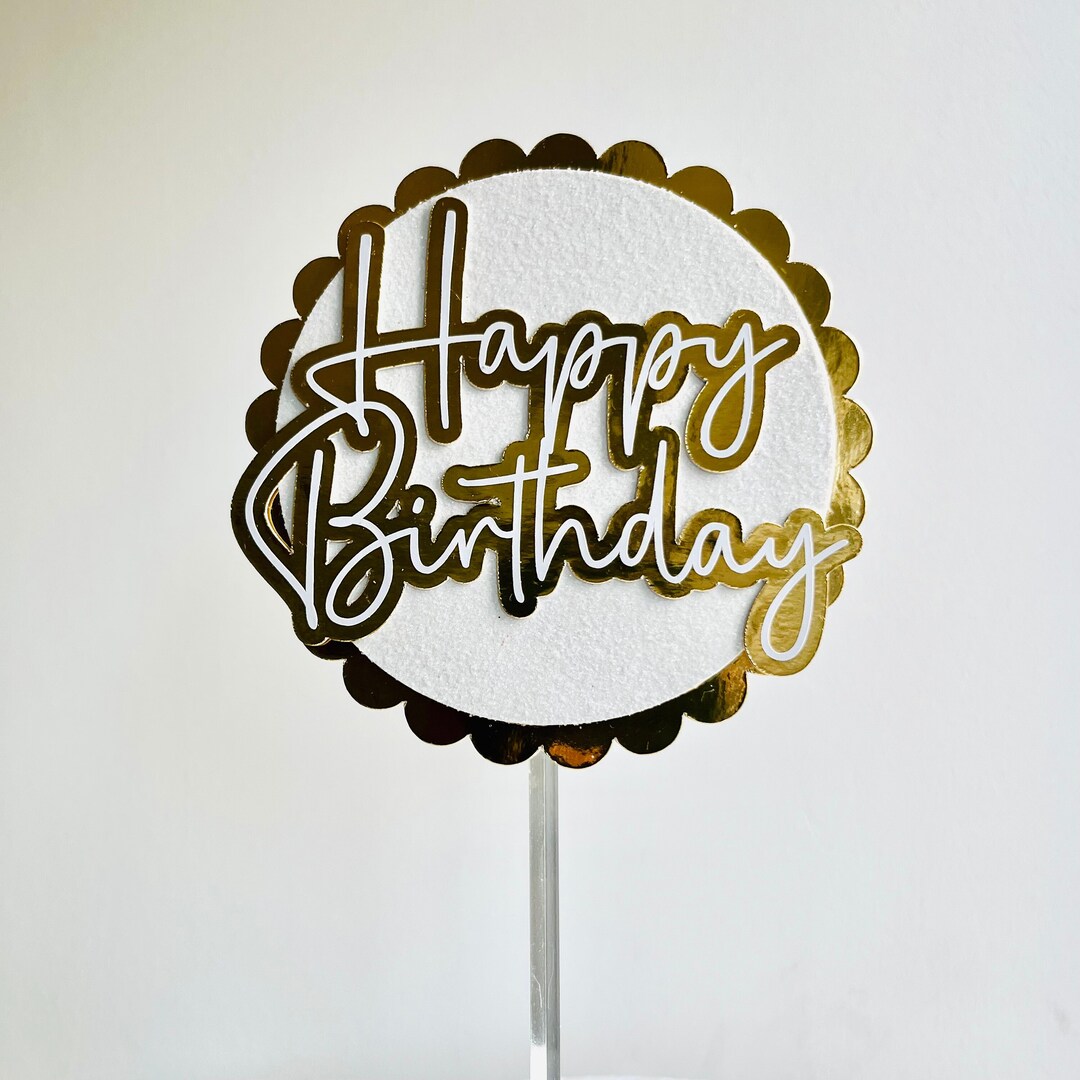 Happy Birthday Cake Topper Sheet Cake Topper Card Cake - Etsy