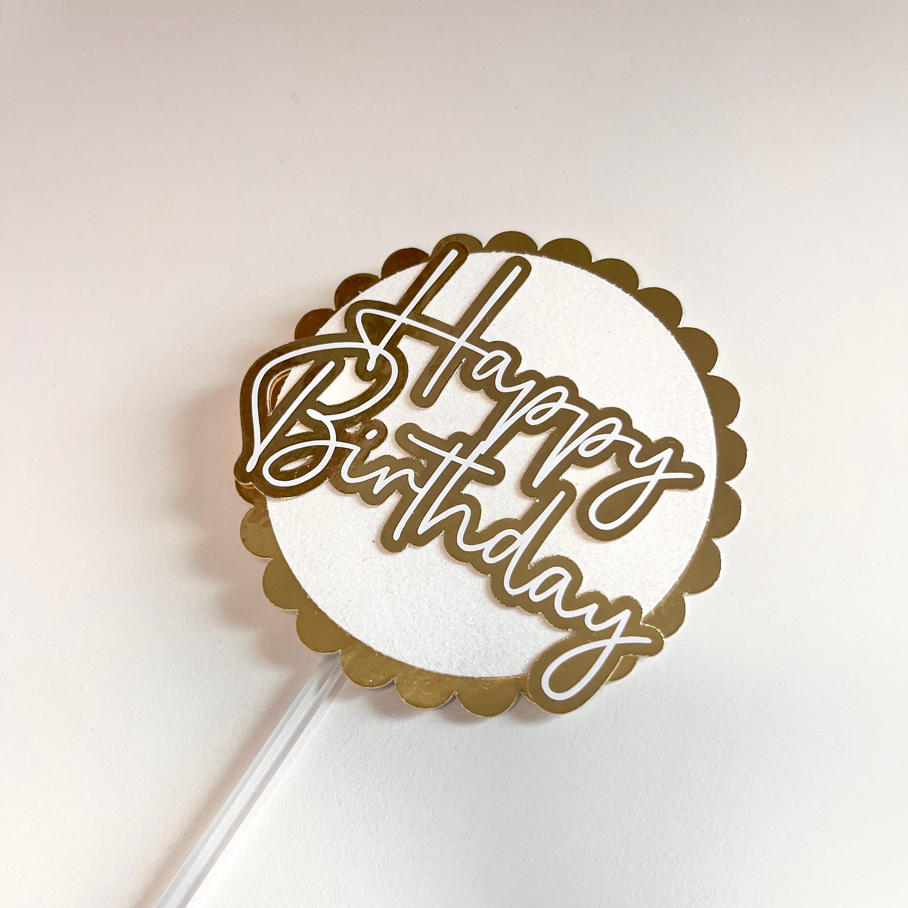 Happy Birthday Cake Topper Sheet Cake Topper Card Cake - Etsy