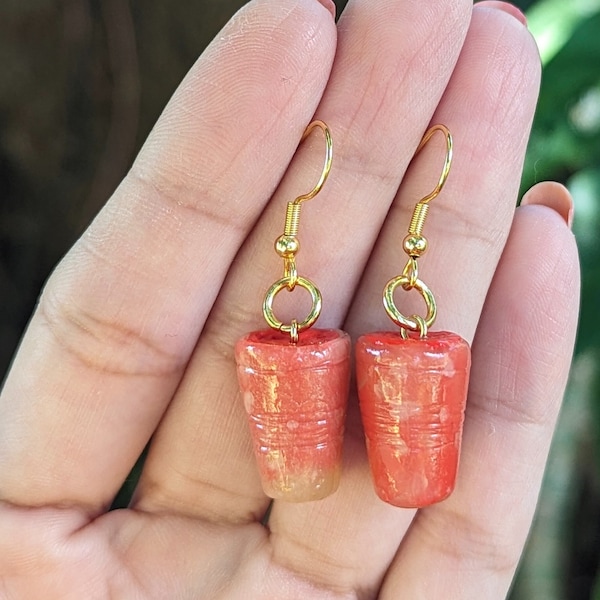 Puerto Rico Limber Earrings | CHERRY | Handmade Food Jewelry | Made in PR