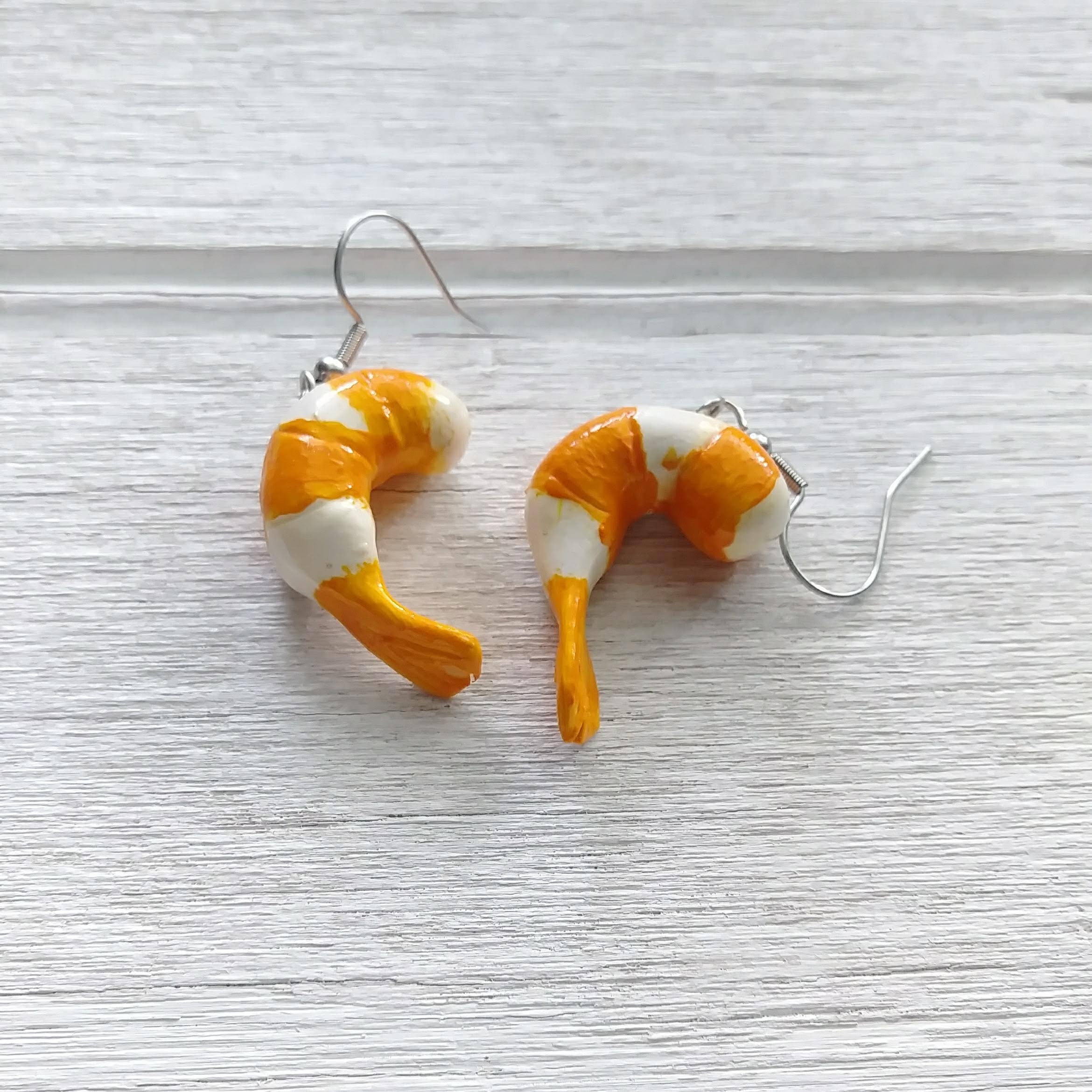 Shrimp Cocktail Earrings Seafood Lovers Polymer Clay Food Etsy