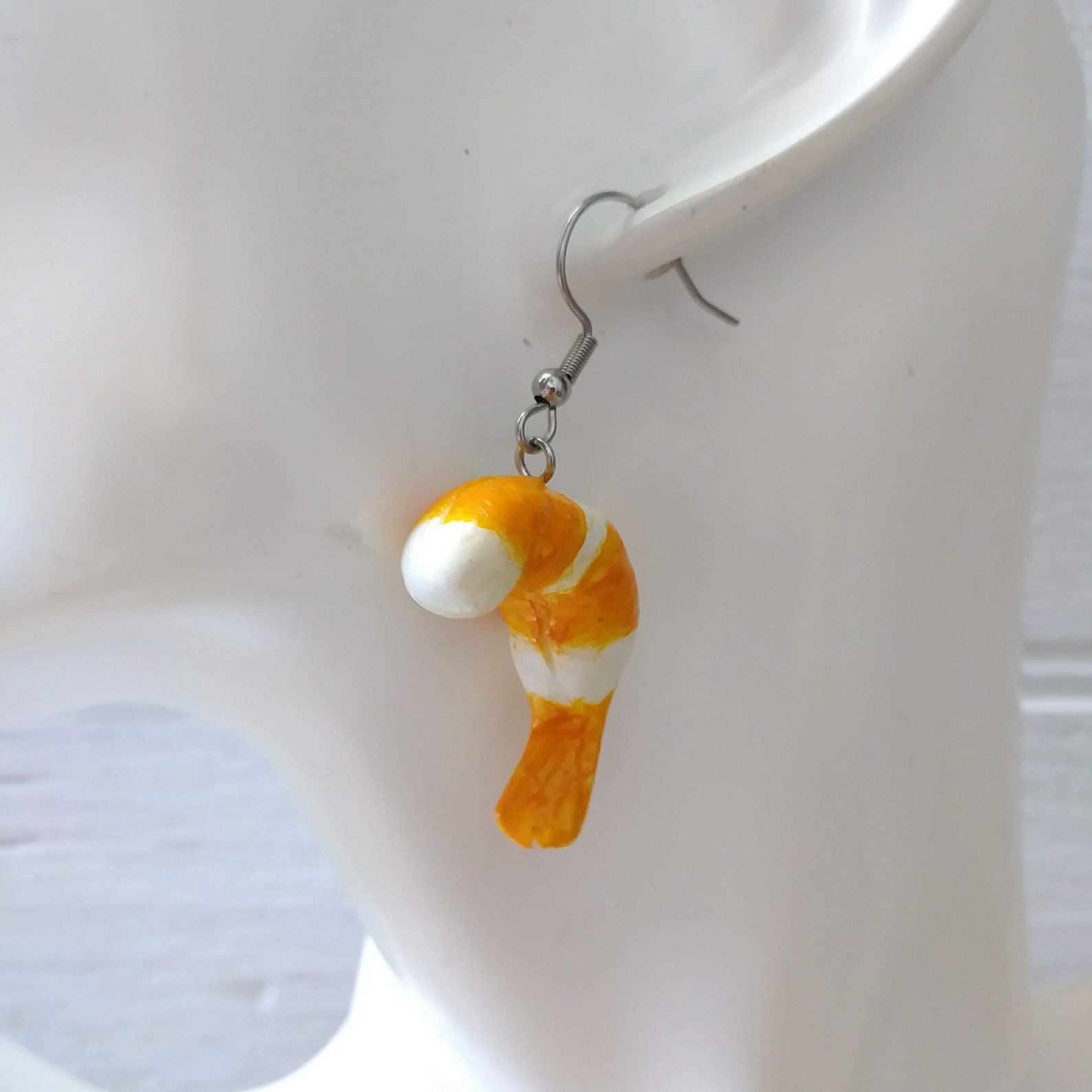 Shrimp Cocktail Earrings Seafood Lovers Polymer Clay Food Etsy