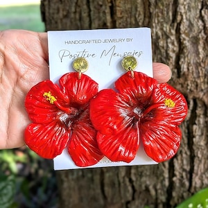 Puerto Rico Jewelry | Large Flor De Maga Earrings | Artesania Boricua