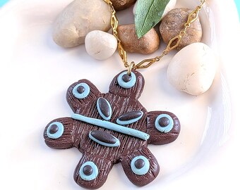Taíno Inspired Sol Pendant Necklace, Handmade in Puerto Rico