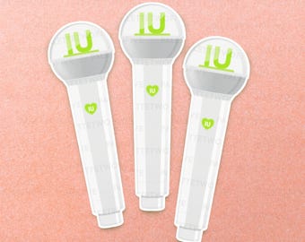 IU Sticker, Uaena Sticker, kpop Sticker, IU Mic, IU Light Stick Sticker - Trendy, Wall Decal, Laptop Sticker, Water Bottle Sticker - 3"