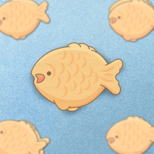 Taiyaki Sticker, Taiyaki Decal, Fish Sticker, Japanese Dessert Sticker, Cute Animal Sticker, Cute Sticker Decal, Kids Sticker - 3&quot;