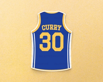 Jersey Sticker, Warriors Sticker, Curry Sticker, Basketball Jersey Sticker, GOAT Sticker, Basketball Sticker Vinyl, Golden State Sticker