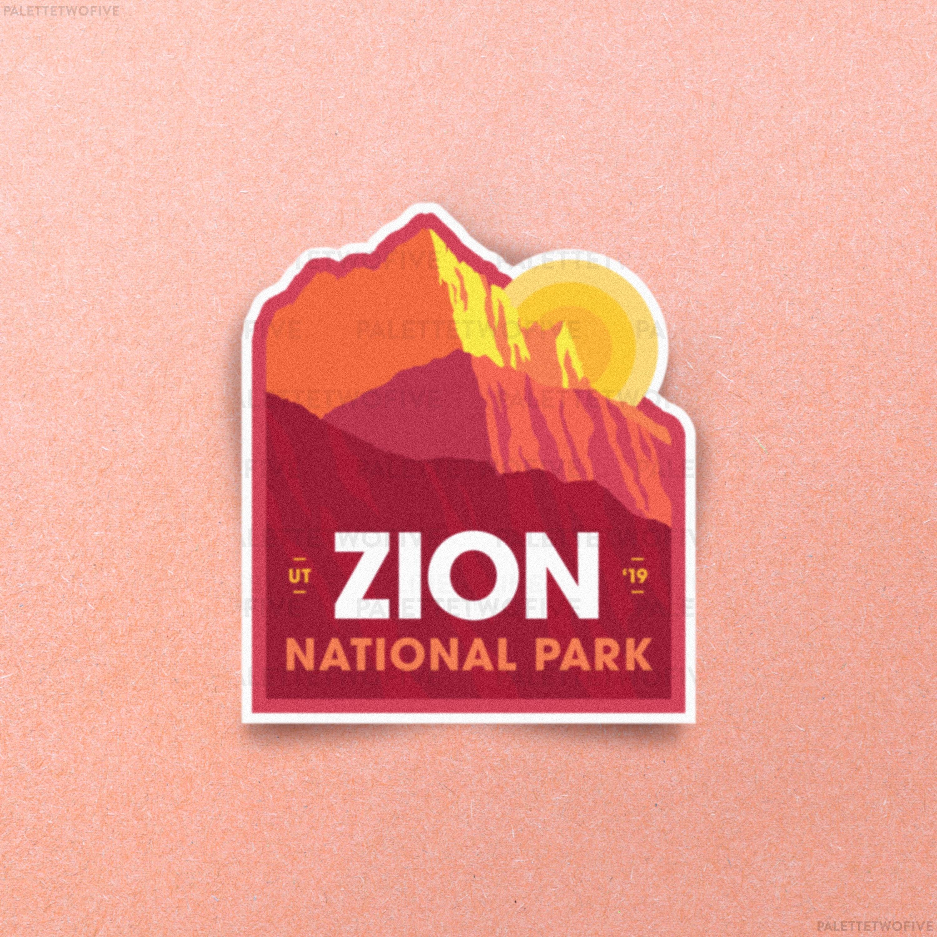 Zion National Park Sticker, Zion Park Sticker, Travel Sticker, Camping ...