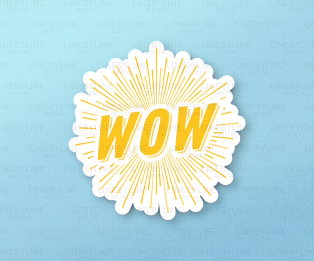 Wow Nice Sticker Wow Sticker, Amazing Sticker, Emotional Sticker, Retro Sun Rays ...