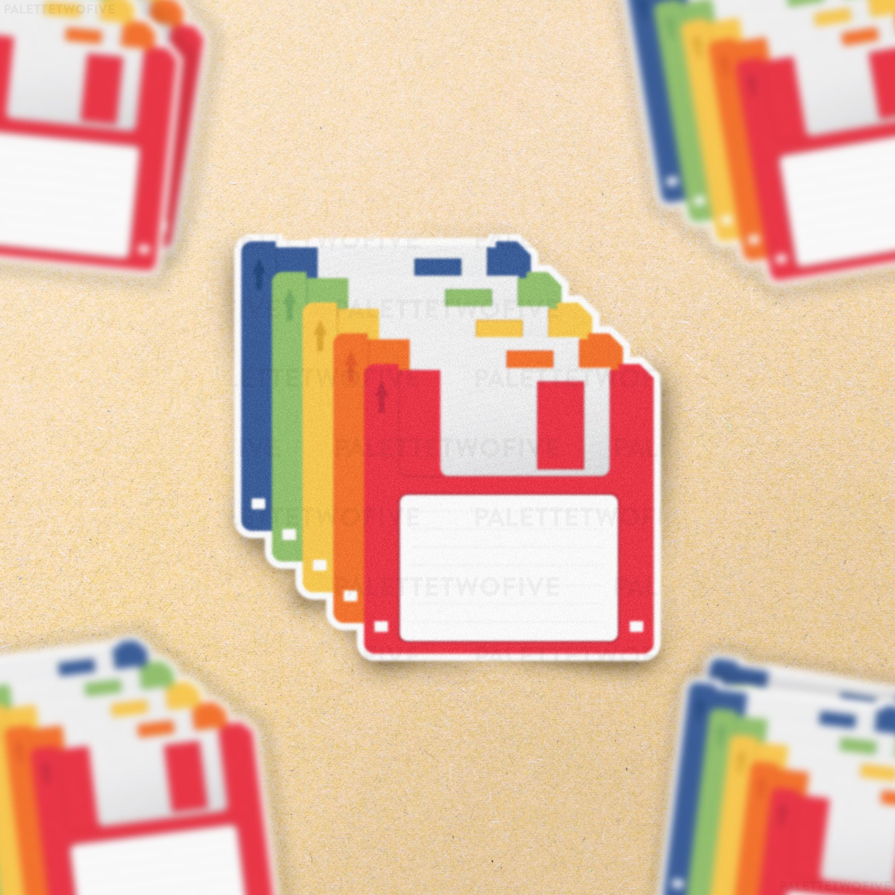 Floppy Disk Sticker, Vintage Computer Sticker, Computer Sticker, 90's ...