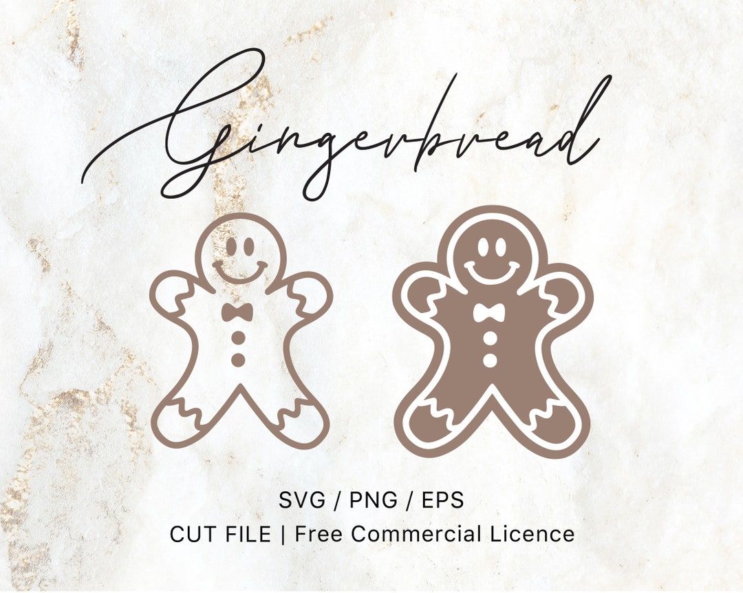 Gingerbread Svg Cut File for Cricut & Silhouette Cameo, Sublimation