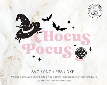 HOCUS-POCUS ⟡ T-Shirt Graphic For Cricut Studio & Silhouette Cameo, Magic svg, Halloween Svg, Witches Svg, Witchcraft svg, Hocus svg, Pocus