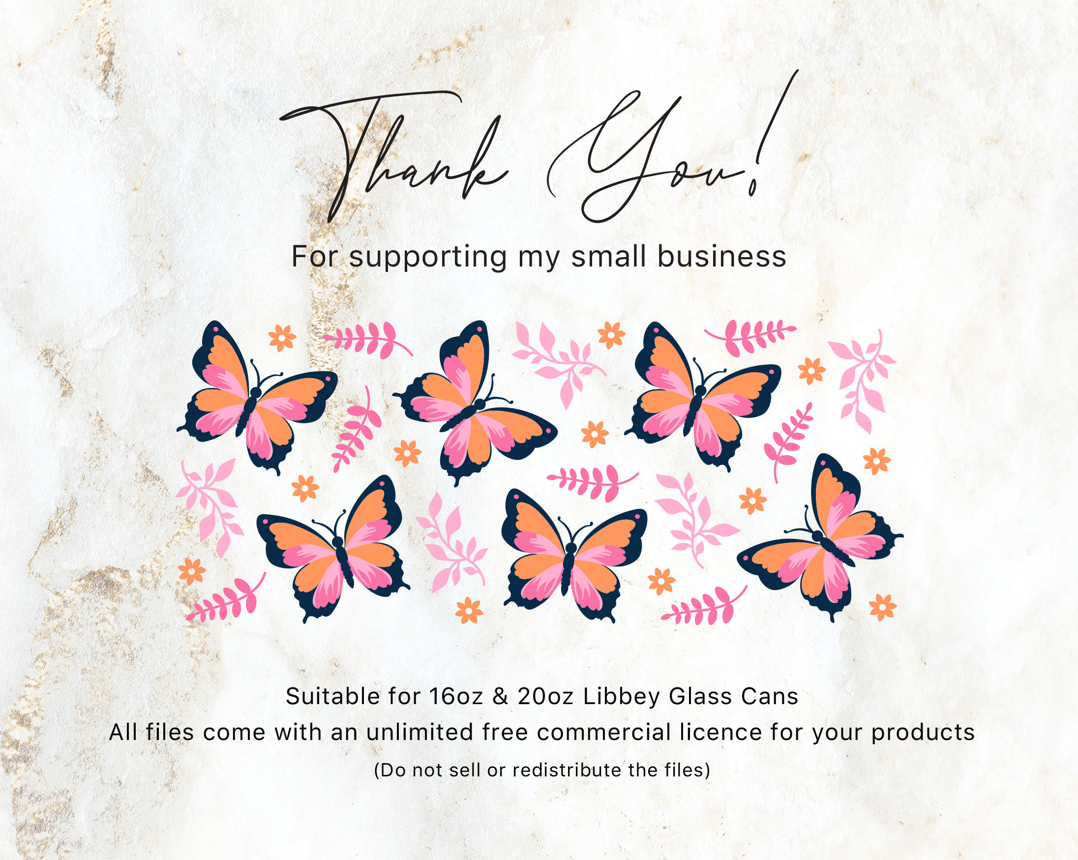 Libbey Glass Can 16oz | 20oz Butterfly Svg File for Cricut & Silhouette ...