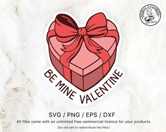 BE MINE VALENTINE ⟡ Sticker / T-Shirt Graphic For Cricut Studio & Silhouette Cameo, Valentines day Svg, Love svg, Valentine Svg, Cute Gift