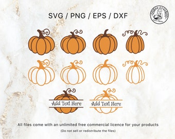 Pumpkin Cut File Bundle Svg Files for Cricut & Silhouette Cameo, Clipart, Fall Svg, Autumn Svg, Halloween svg, Pumpkins, Craft Files