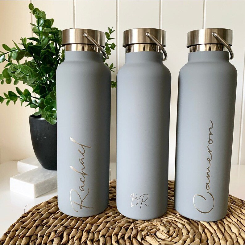 Custom Water Bottle Laser Engraved Vinyl Decals Drink Etsy