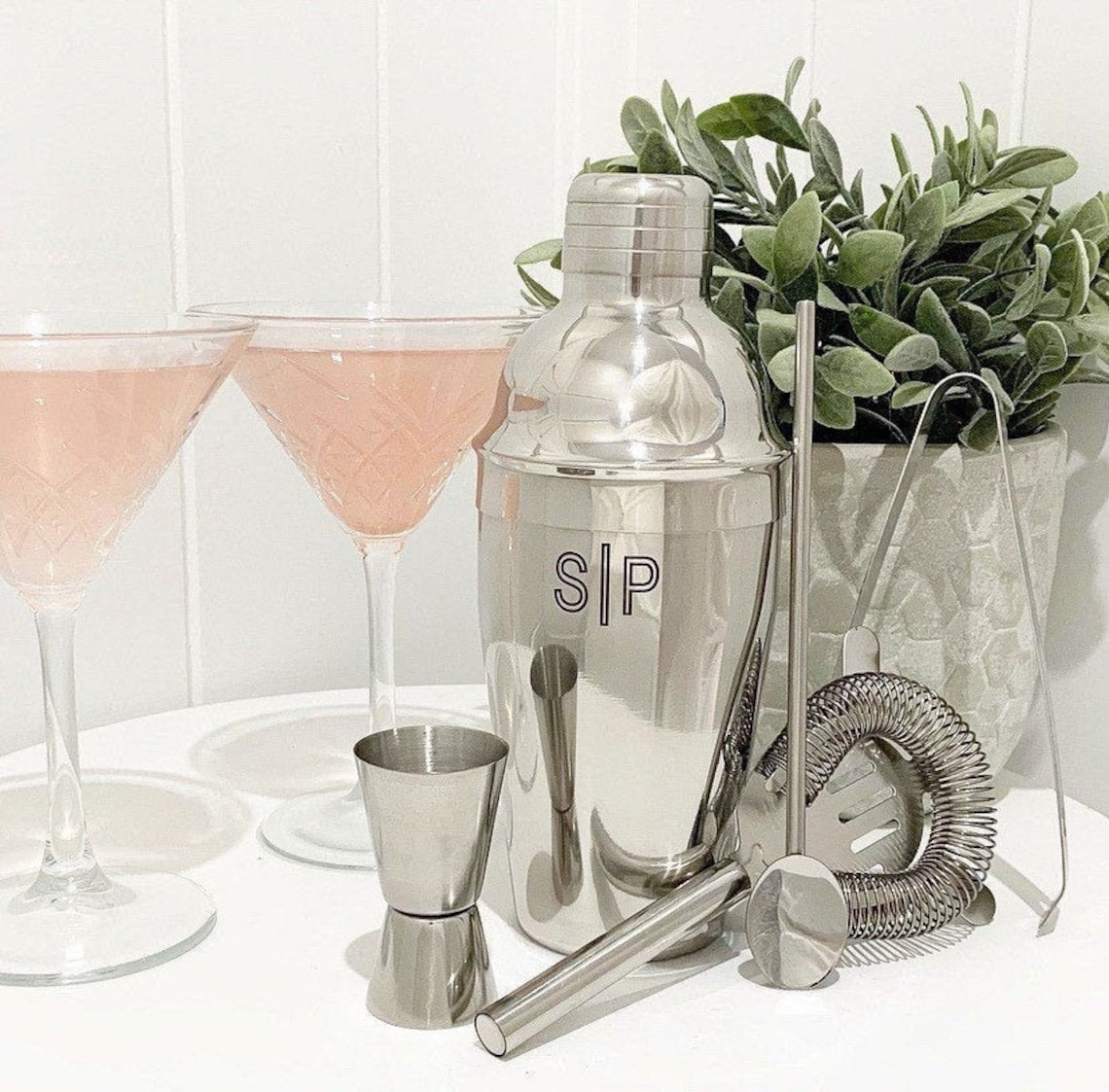 Personalised Cocktail Set Engraved Cocktail Shaker Custom Etsy