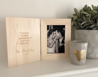 Wedding Day Photo Frame | Personalised Frame | Wedding Gift | Engagement Gift | Wooden Photo Frame | Photo Album