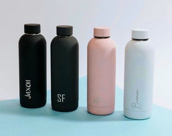 Personalised Water Bottle | 500ml or 1L | Laser Engraved | Personalised Drink Bottles | Insulated Stainless steel | Water Bottle |