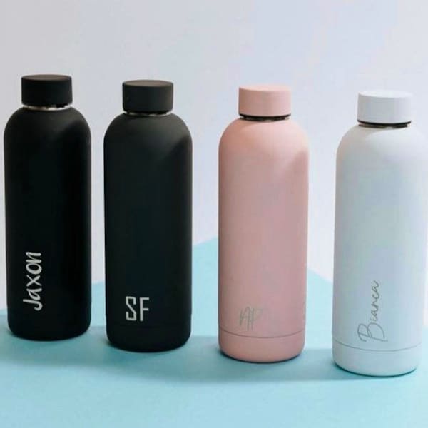 Personalised Water Bottle | 500ml or 1L | Laser Engraved | Personalised Drink Bottles | Insulated Stainless steel | Water Bottle |