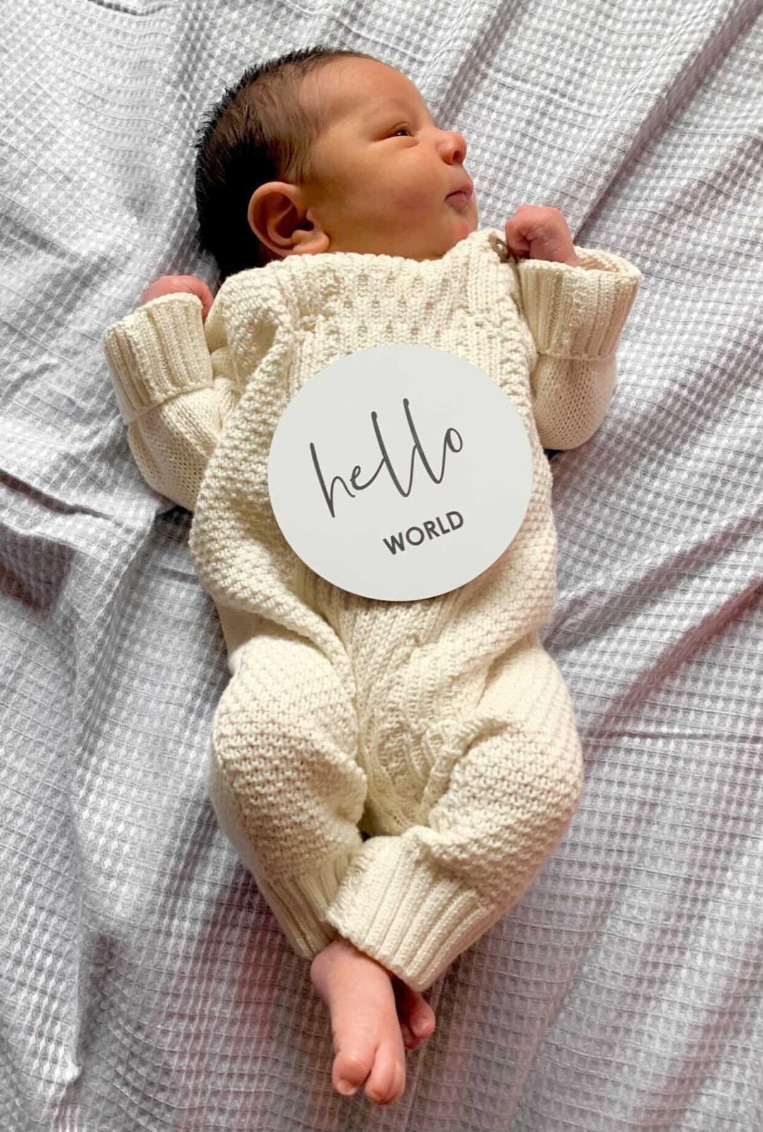 Birth Announcement Disc | Welcome to the World | Newborn Gift | Nursery ...